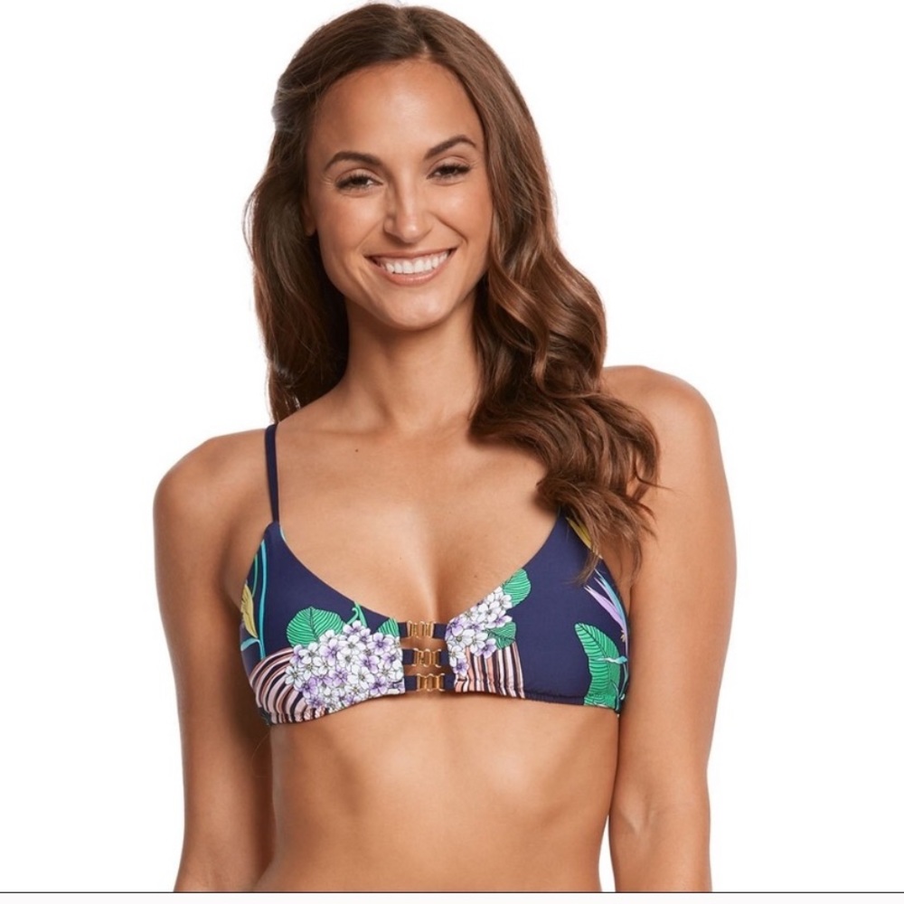 Trina Turk | NWT Midnight Paradise Bikini Top Swim